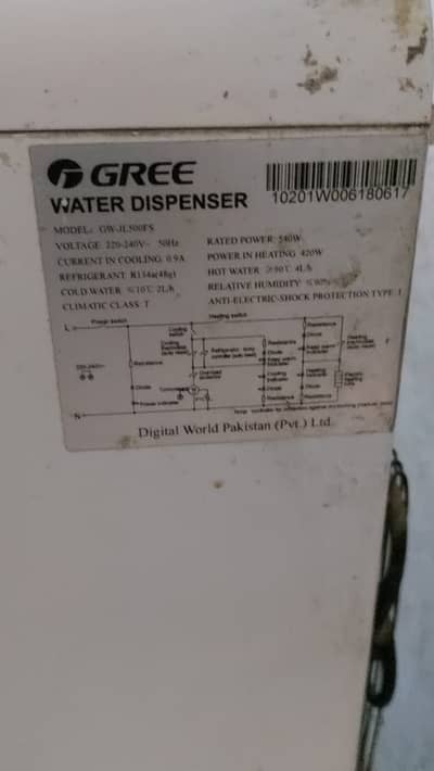 Gree Water Dispenser | Hot, Cold & Normal | 3 Taps | Excellent Conditi