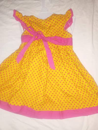 beautiful baby girl frock with fine stuff wearing in summer