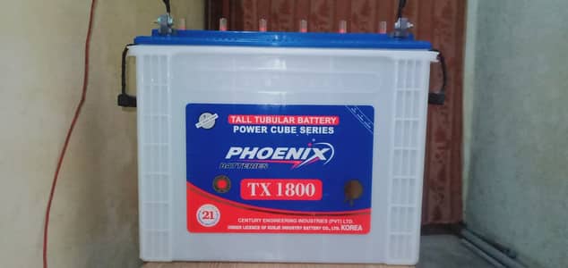 Phoenix TX-1800 Tall Tubular Battery 12V 185Ah – Excellent Condition