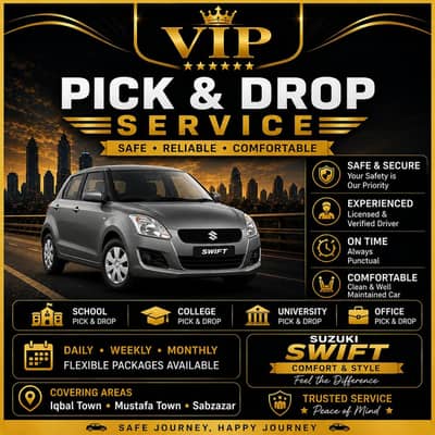 Pick & Drop Service for School, College, University & Office