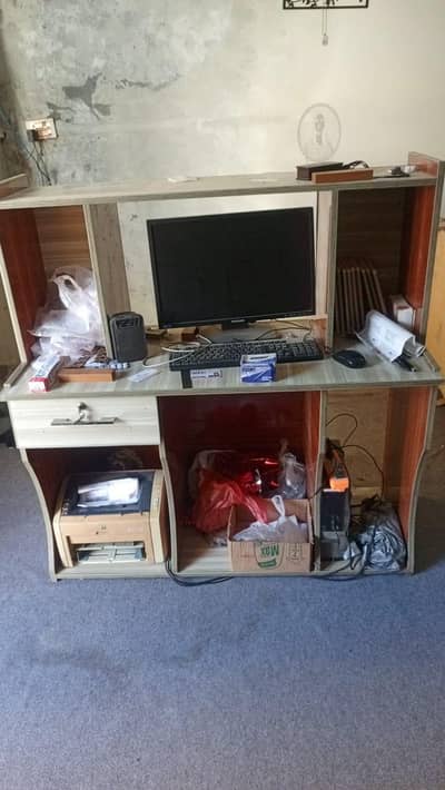 Wooden Table for PC setup and office