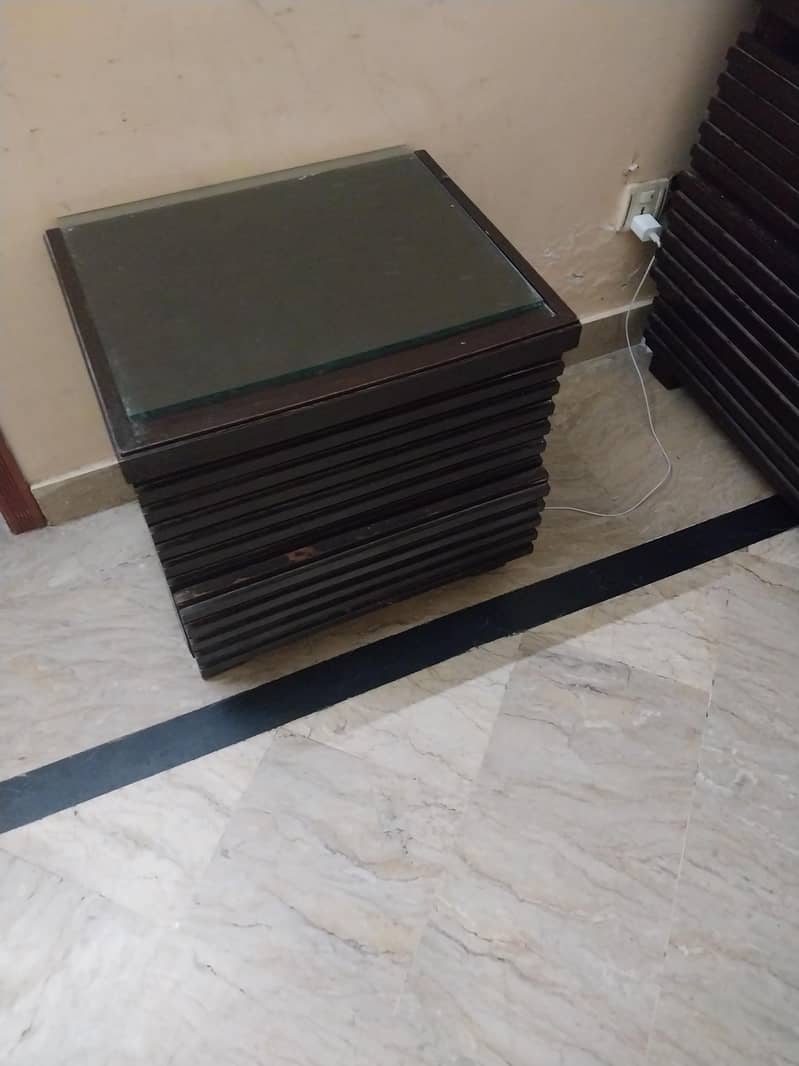 solid wooden bed set with side table and dressing 3