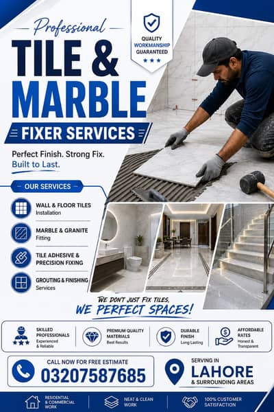 Marble fixer services in lahore