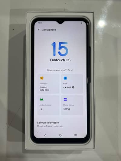 Vivo Y17s 4+4 RAM 128GB PTA Approved - Box & Charger