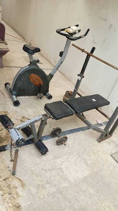 Exercise Bike & Bench press