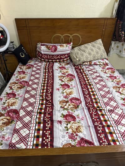 Double bed with dressing and side tables
