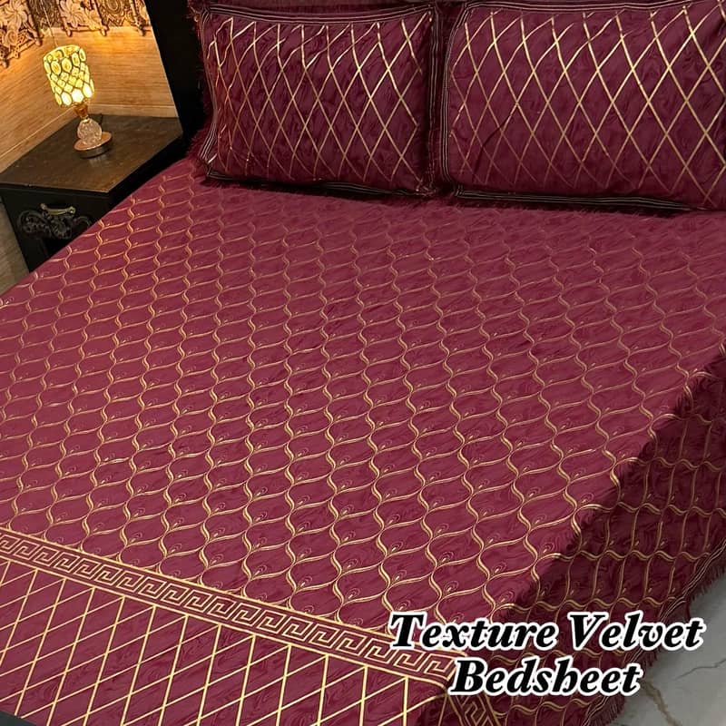 3PC Texture Velvet Bedsheet 0