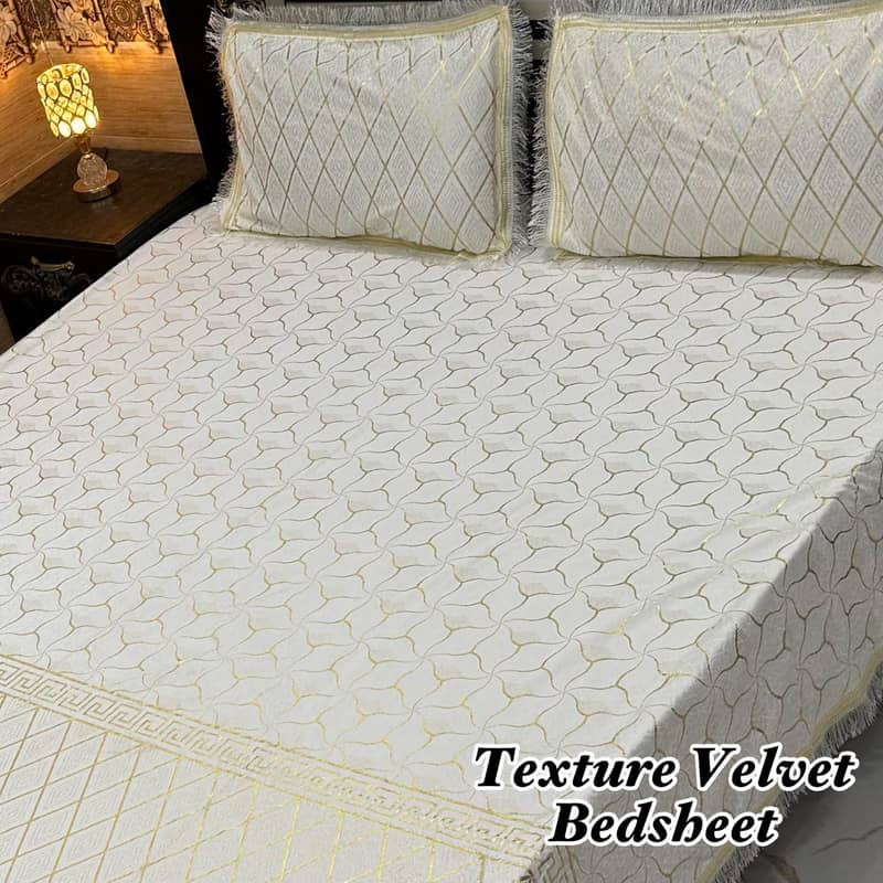 3PC Texture Velvet Bedsheet 1