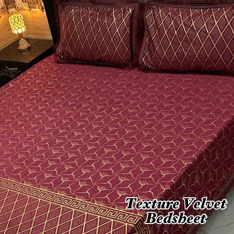 3PC Texture Velvet Bedsheet 6