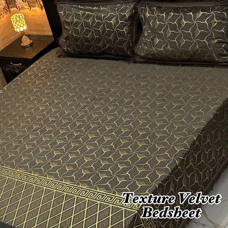 3PC Texture Velvet Bedsheet 7