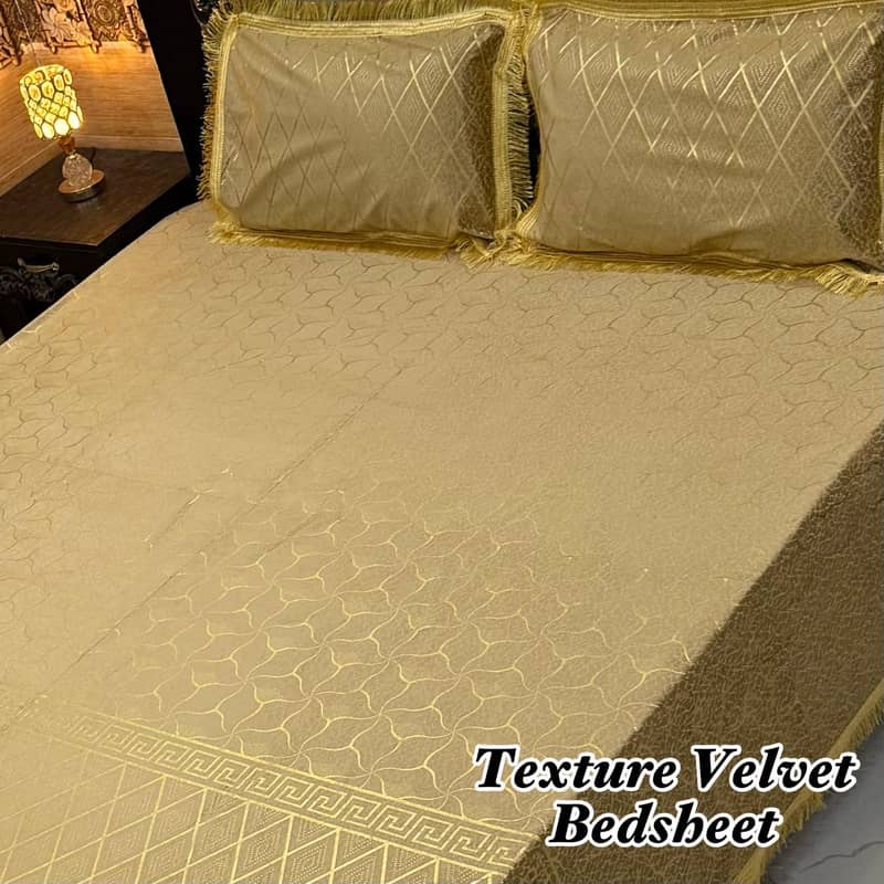 3PC Texture Velvet Bedsheet 9