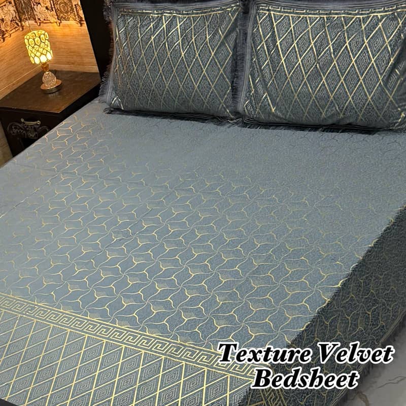 3PC Texture Velvet Bedsheet 10