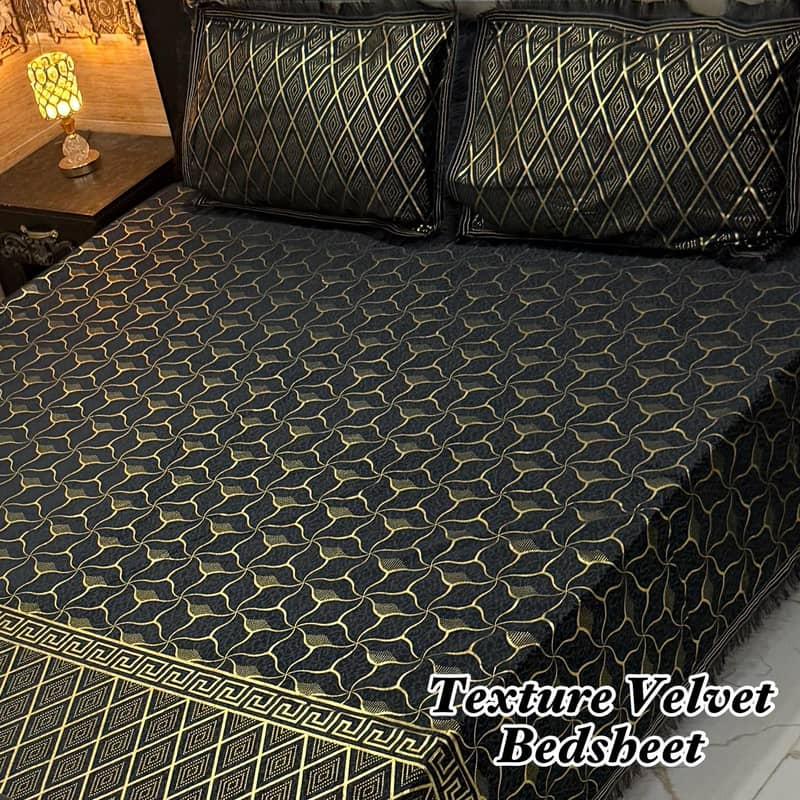 3PC Texture Velvet Bedsheet 11