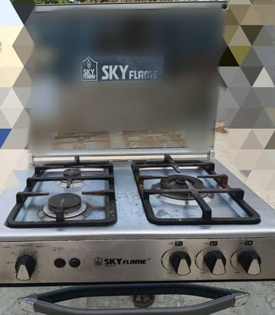 SKY FLAME 3 BURNER HOME USED STOVE with oven