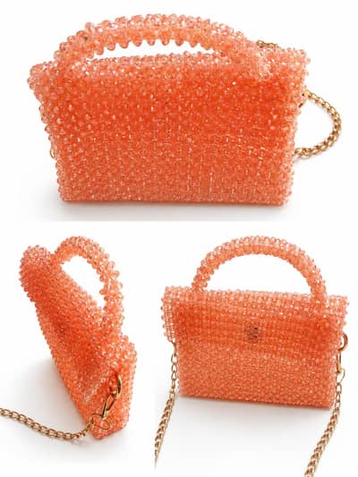 pink hand bag