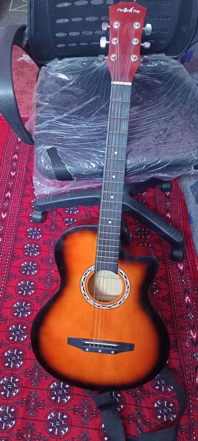Professional Acoustic Guitar | Red and Orange Color