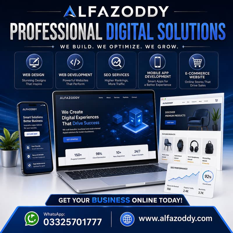 Web Development | Web Design | SEO | Mobile App | E-commerce Website 3