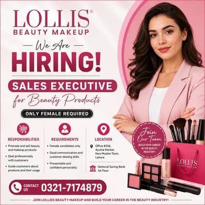 Female Sales Executive For Beauty Products Jobs | Jobs in Lahore