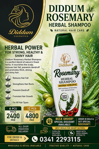 Rosemary Herbal Shampoo / Herbal Shampoo / Rosemary Shampoo / Shampo