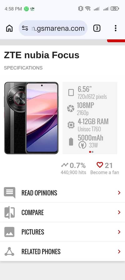 Zte nubia Focus 5g
