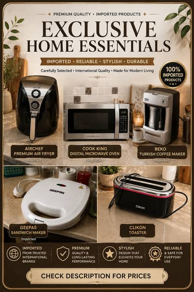 Imported Kitchen Appliances Bundle | Air Fryer, Microwave & More