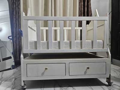 Wooden Baby cot [ 2 in 1 ]