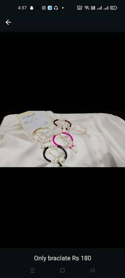 set of 5 handmade customised beaded bracelets with earrings