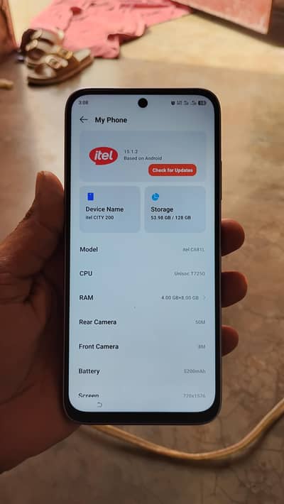 Itel City 200 — 8GB RAM | 128GB ROM | With Box & Original Charger