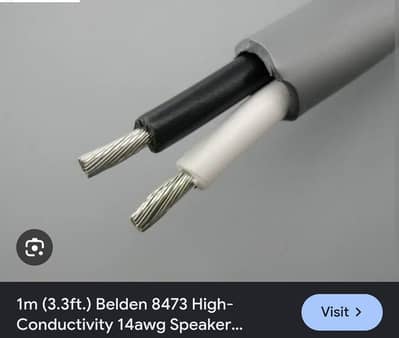 BELDEN USA HI-FI Speakers Wire 20 Feet 2mm  (JBL Klipsch YAMAHA Sony)