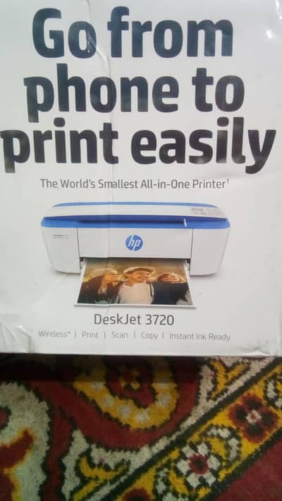 New hp 3720 wifi all in one printer scanner photocopier with new cart