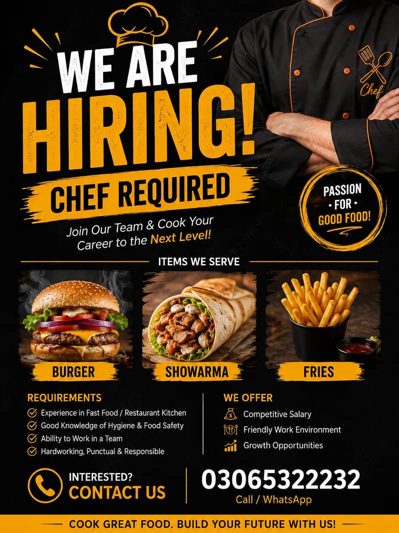 chef required experienced 0