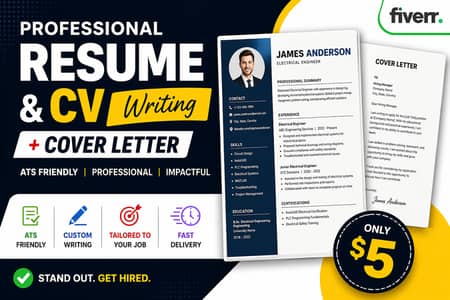 Professional CV & Cover Letter Writing Service to Get Hired Fast !!!!