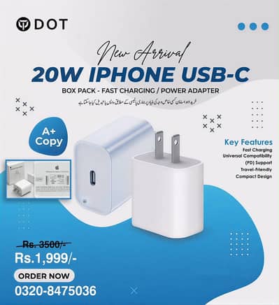 20W USB-C Super Fast Adapter Charger for iPhone / Type-C Devices