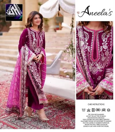 Aneela’s Embroidered Luxury 3-Piece Suit