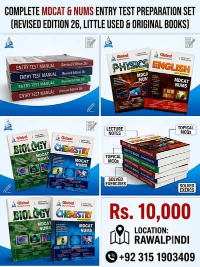 MDACT NUMS PREP BOOK GLOBAL ACADMEY Complete 4 book set