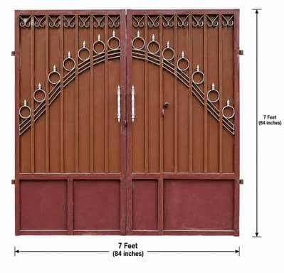 7x7 Feet Iron Main Gate – Used – For Sale