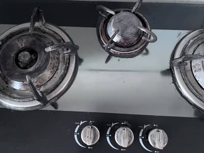 3 burner glass stove for sell