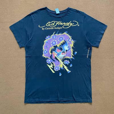 Ed Hardy T-shirt | Christian Audigier Vintage Y2K Graphic Tee | Size M