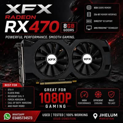 XFX Radeon Rx 470 8Gb Graphics Card GDDR5 Gaming Beast