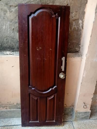 wooden door bath room