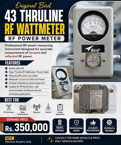 Original Bird Model 43 Thruline RF Wattmeter available for sale. A pro
