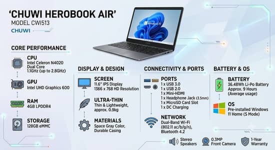 Japanese model Chuwi Herobook Air 