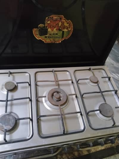 cooking range 5 burner metal top