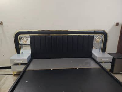 Complete new bed set available without mattress
