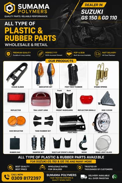 GS150/GD110 Genuine Plastic Parts | Bike Plastic Spare Parts