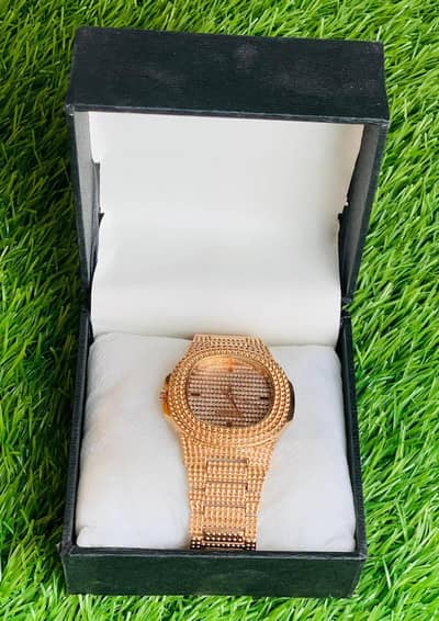 Luxury rose gold men's watch.    best for gift
