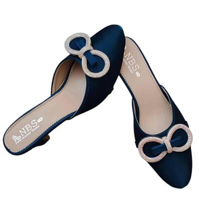 Elegant blue women heels