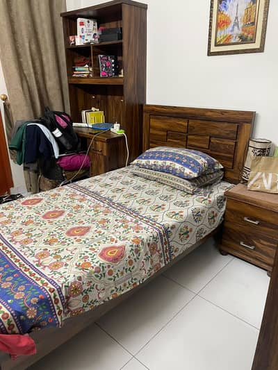 Room Set for sale (Bed, Side table, study table, and chair).