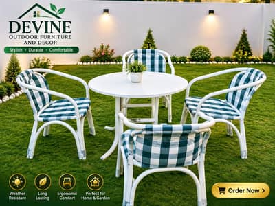 Elegant Outdoor chair and table