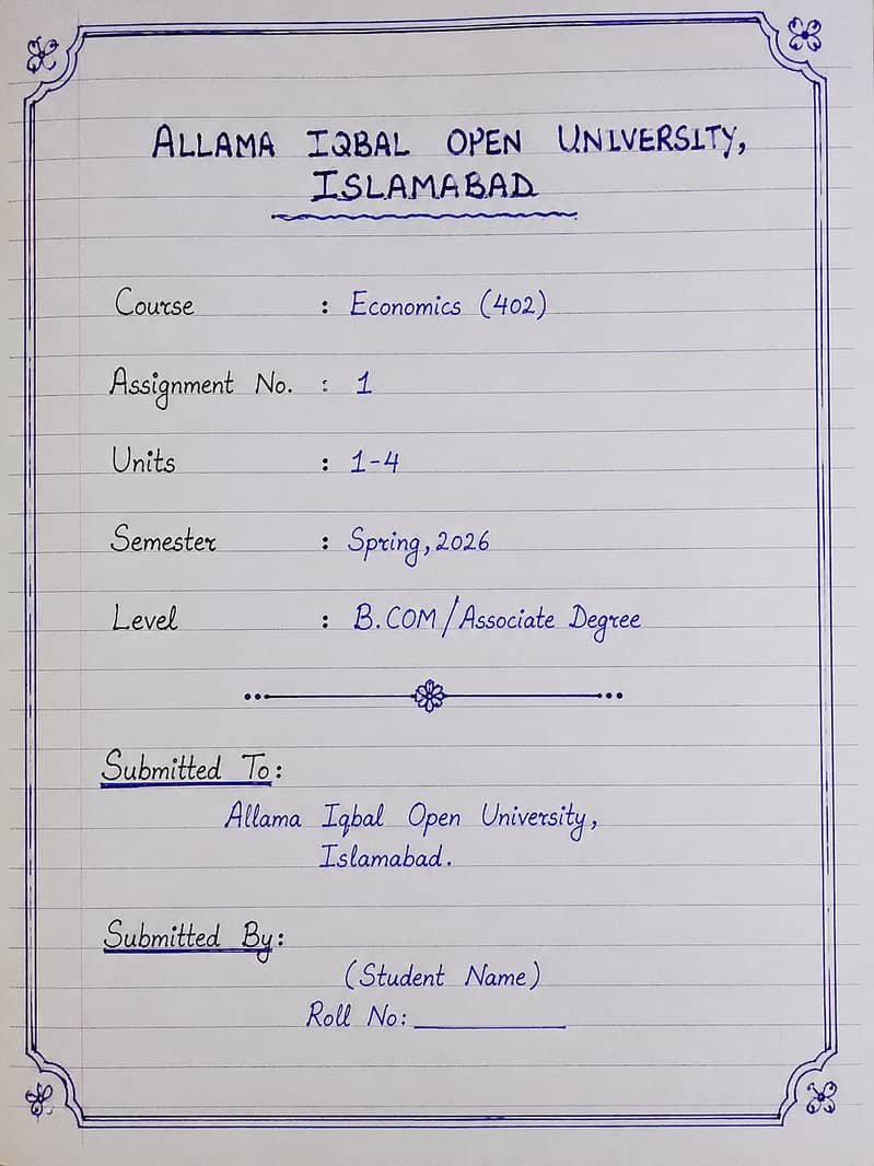 AIOU spring assignment 0